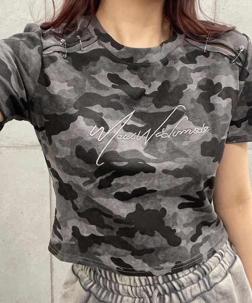 Fruitanari2025迷彩柄レース アップTシャツ おしゃれな迷彩柄Tシャツ新登場！ United Athle 4.1oz ドライ