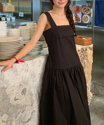YUGA_YGMC Tiered suspender dress