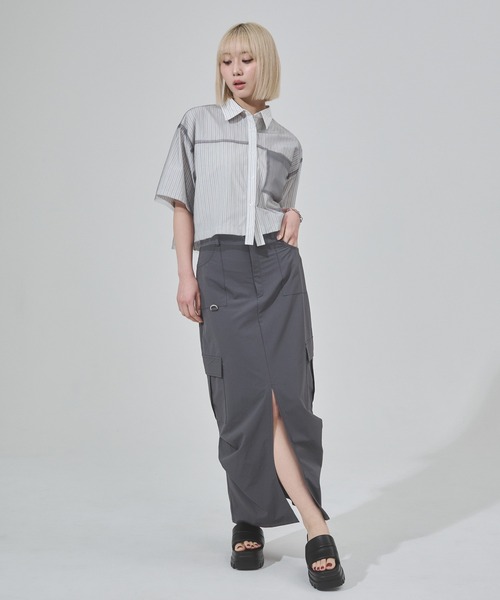 ENVYM（アンビー）の「ナイロンカーゴマキシスカート（スカート・レディース・ブラック/ベージュ・FREE）」の19枚目の写真