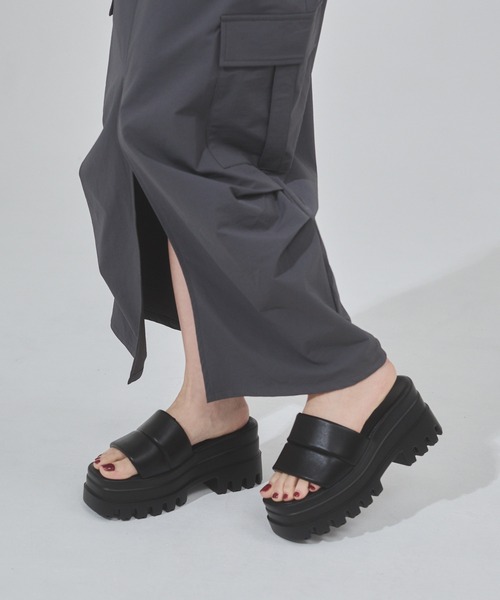 ENVYM（アンビー）の「ナイロンカーゴマキシスカート（スカート・レディース・ブラック/ベージュ・FREE）」の17枚目の写真