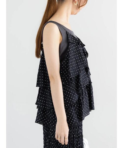 Te chichi（テチチ）の「【松井愛莉着用】ドットシャーリングキャミブラウス（セットアップ可）（シャツ/ブラウス・レディース・ブラック/ブラウン・F）」の11枚目の写真