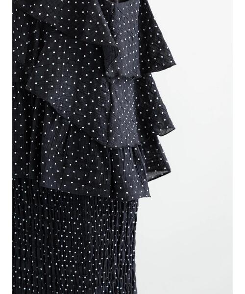 Te chichi（テチチ）の「【松井愛莉着用】ドットシャーリングキャミブラウス（セットアップ可）（シャツ/ブラウス・レディース・ブラック/ブラウン・F）」の14枚目の写真