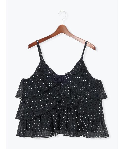Te chichi（テチチ）の「【松井愛莉着用】ドットシャーリングキャミブラウス（セットアップ可）（シャツ/ブラウス・レディース・ブラック/ブラウン・F）」の18枚目の写真