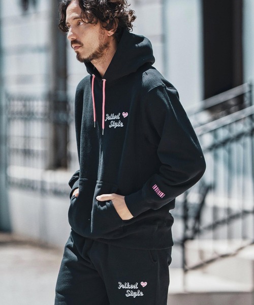 felkod（フィルコッド）の「mpa3835- Brushed Lining Hearvy Sweat Parka パーカー（パーカー・メンズ・ブラック/アッシュ/ブラック×ピンク・S/M/L/XL）」の7枚目の写真