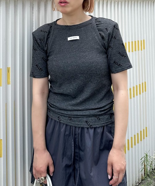 tシャツ Alleyロゴ総柄T＆アメスリタンクセット レディース セール】Alleyロゴ総柄T＆アメスリタンクセット（Tシャツ