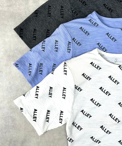 Alley Tokyo(アリートーキョー)の「Alleyロゴ総柄T&アメスリタンクセット(Tシャツ/カットソー・レディース・チャコール/サックスブルー/オフホワイト・FREE)」の13枚目の写真