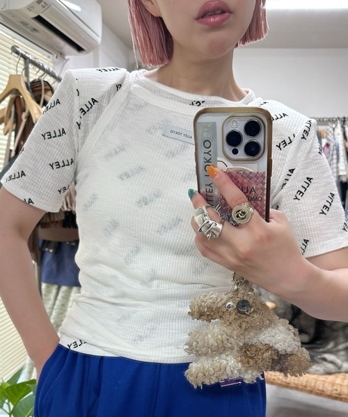 Alley Tokyo(アリートーキョー)の「Alleyロゴ総柄T&アメスリタンクセット(Tシャツ/カットソー・レディース・チャコール/サックスブルー/オフホワイト・FREE)」の20枚目の写真