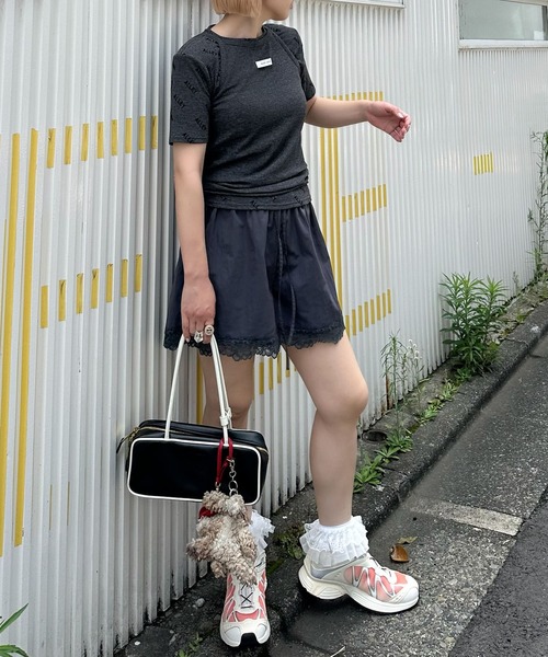 Alley Tokyo(アリートーキョー)の「Alleyロゴ総柄T&アメスリタンクセット(Tシャツ/カットソー・レディース・チャコール/サックスブルー/オフホワイト・FREE)」の16枚目の写真