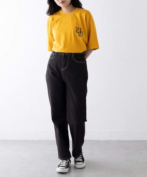 UNIVERSAL OVERALL(ユニバーサルオーバーオール)の「【UNIVERSAL OVERALL】LGBCPTT CHEMCIALWASH U2523211(Tシャツ/カットソー・レディース・ブラック/マスタード・S/M/L/XL)」の14枚目の写真