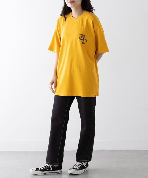 UNIVERSAL OVERALL(ユニバーサルオーバーオール)の「【UNIVERSAL OVERALL】LGBCPTT CHEMCIALWASH U2523211(Tシャツ/カットソー・レディース・ブラック/マスタード・S/M/L/XL)」の5枚目の写真