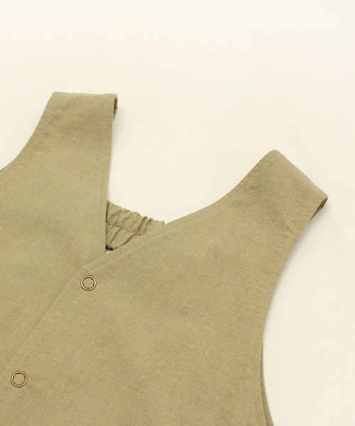 セール】O0743 リネンコットンサロペット（サロペット/オーバーオール