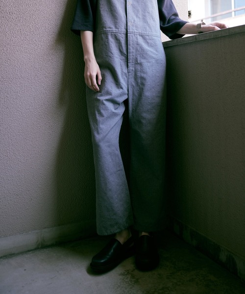 セール】O0743 リネンコットンサロペット（サロペット/オーバーオール