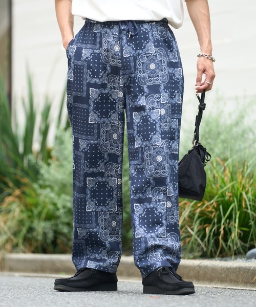 CIAOPANIC TYPY（チャオパニックティピー）の「■アフリカンバティックヴィンテージ柄イージーパンツ（その他パンツ・メンズ・ブラック/ネイビー・LARGE/MEDIUM）」の4枚目の写真