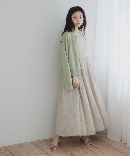 Petitjo（プッチージョ）の「小さいサイズ　ジャガードスリーブワンピース　低身長さん・小柄女性（ワンピース・レディース・ブラック/ベージュ・PS/PM/PL/PSS）」の18枚目の写真