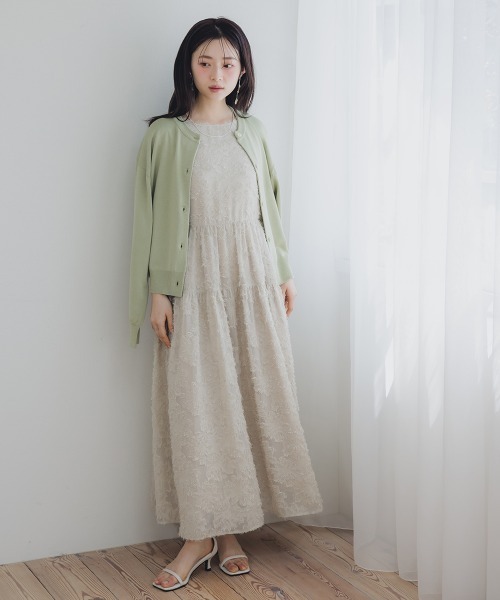 Petitjo（プッチージョ）の「小さいサイズ　ジャガードスリーブワンピース　低身長さん・小柄女性（ワンピース・レディース・ブラック/ベージュ・PS/PM/PL/PSS）」の19枚目の写真