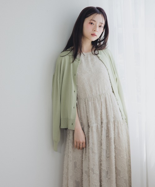 Petitjo（プッチージョ）の「小さいサイズ　ジャガードスリーブワンピース　低身長さん・小柄女性（ワンピース・レディース・ブラック/ベージュ・PS/PM/PL/PSS）」の17枚目の写真