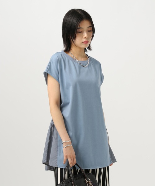 BAYFLOW（ベイフロー）の「サイドスピンドルチュニック（Tシャツ/カットソー・レディース・チャコール/ブルー/ホワイト・FREE）」の5枚目の写真