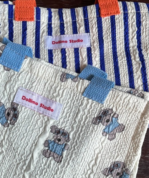 Loco Ocean（ロコオーシャン）の「【マチありトート】総柄 カラーハンドル ランチバッグ / トートバッグ（トートバッグ・レディース・ブルー/オレンジ・ONE SIZE）」の16枚目の写真