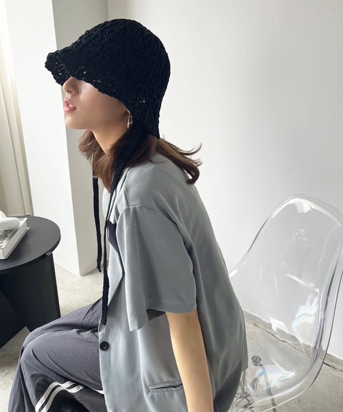 ドレステリア【別注】クロッシェスカーフハット collex｜【La Maison de Lyllis】CHOLA スカーフストローハット