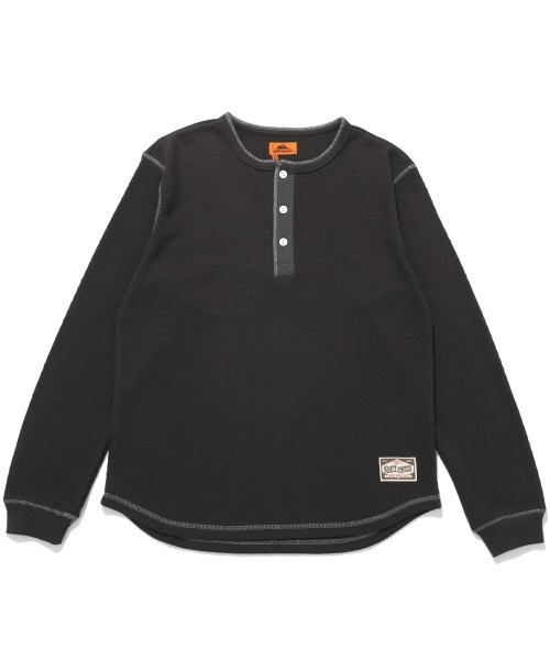 KRIFF MAYER(クリフメイヤー)の「ハニカムワッフルヘンリーロンT(Tシャツ/カットソー・メンズ・チャコール/ネイビー/ナチュラル/グレー・MEDIUM/LARGE/X-LARGE)」の3枚目の写真