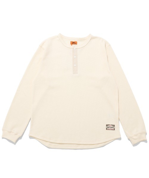 KRIFF MAYER（クリフメイヤー）の「ハニカムワッフルヘンリーロンT（Tシャツ/カットソー・メンズ・チャコール/ネイビー/ナチュラル/グレー・MEDIUM/LARGE/X-LARGE）」の5枚目の写真