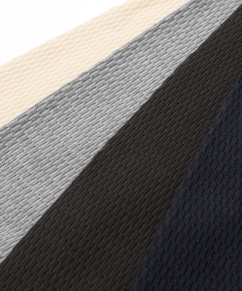 KRIFF MAYER（クリフメイヤー）の「ハニカムワッフルヘンリーロンT（Tシャツ/カットソー・メンズ・チャコール/ネイビー/ナチュラル/グレー・MEDIUM/LARGE/X-LARGE）」の13枚目の写真