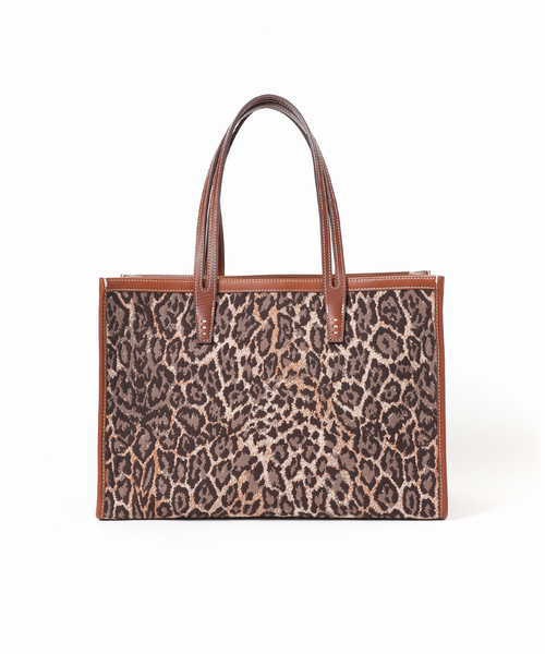 別注》【A VACATION】CLUB BAG L BROWN LEO：トートバッグ（トート