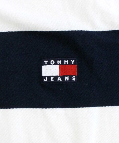 TOMMY HILFIGER(トミーヒルフィガー)の「TJM ボールドボーダーリンガーネックTシャツ TJM REG BOLD STRIPE TEE(Tシャツ/カットソー・メンズ・ネイビー×ホワイト/ベージュ系その他・M/L/XL)」の10枚目の写真