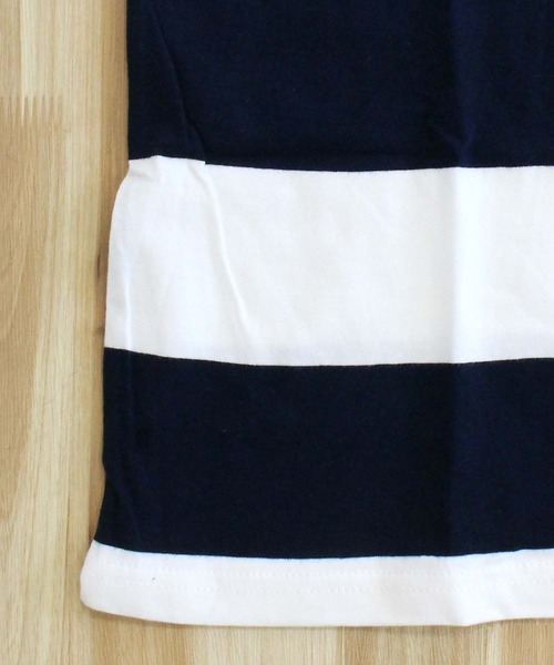TOMMY HILFIGER(トミーヒルフィガー)の「TJM ボールドボーダーリンガーネックTシャツ TJM REG BOLD STRIPE TEE(Tシャツ/カットソー・メンズ・ネイビー×ホワイト/ベージュ系その他・M/L/XL)」の12枚目の写真