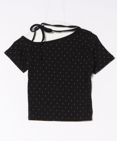Uenui（ウニュイ）の「dot ribbon neck tee（Tシャツ/カットソー・レディース・ブラック/ブルー/グレー/ホワイト・FREE）」の17枚目の写真