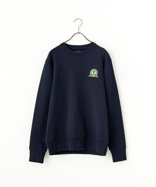 トレーナー スウェット 「WEB先行予約」「FRED PERRY/フレッドペリー」 TENNIS BADGE クルーネックスウェット レディース メン WEB先行予約】[FRED PERRY/フレッドペリー] TENNIS BADGE クルー