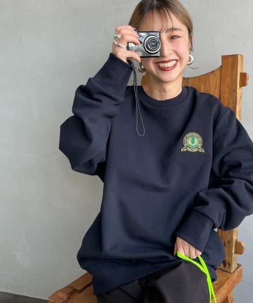 Fred Perry◆スタック クルー スウェットシャツ 青 送料関税込 FRED PERRY トレーナー スウェット Half Zip Sweatshirt