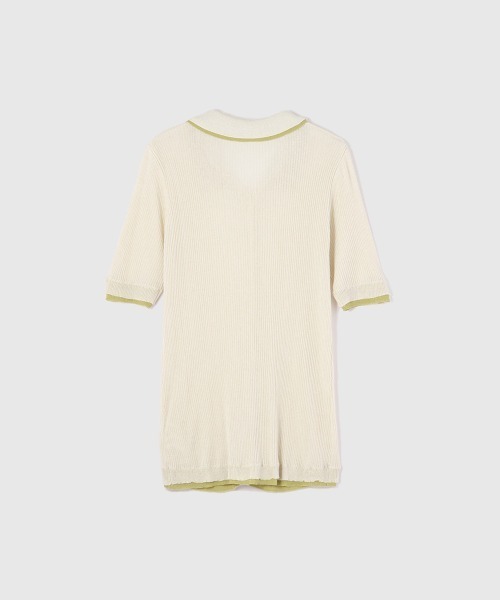 VICKY（ビッキー）の「麻調配色ポロニットカーディガン≪手洗い可能≫（ニット/セーター・レディース・オフホワイト/ブラウン・M）」の21枚目の写真