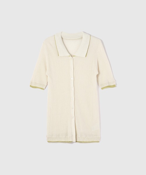 VICKY（ビッキー）の「麻調配色ポロニットカーディガン≪手洗い可能≫（ニット/セーター・レディース・オフホワイト/ブラウン・M）」の20枚目の写真