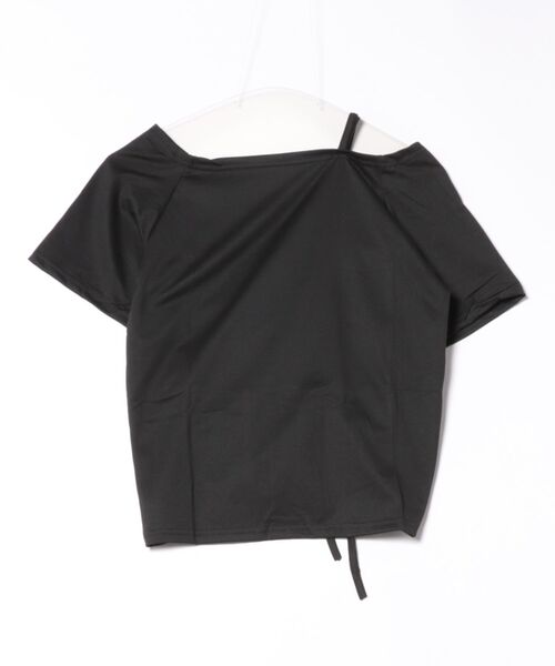 Lace Ladies（レースレディース）の「2way ドロスト シャーリング 半袖 カットソー（Tシャツ/カットソー・レディース・ホワイト/ブラック・M）」の3枚目の写真