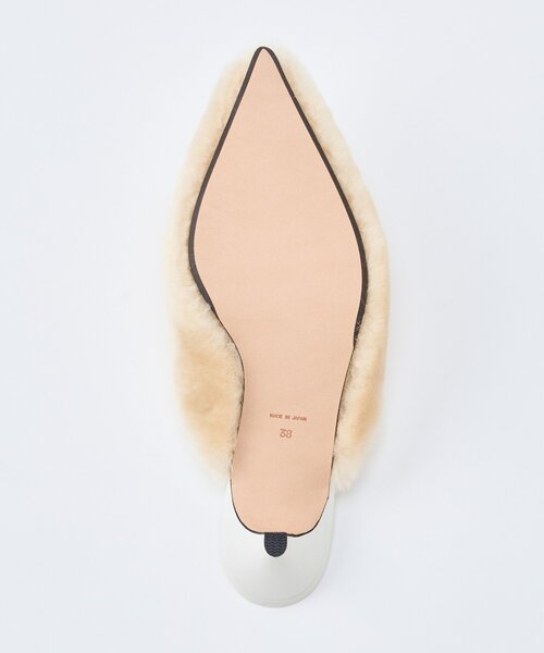 Whim Gazette(ウィムガゼット)の「【Hoaw.】ムートンミュール(サンダル・レディース・ライトベージュ・36/37/38)」の6枚目の写真