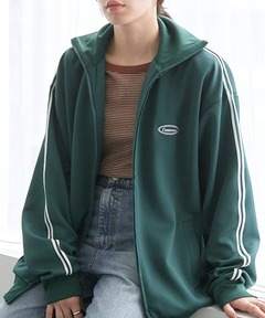 コンバース　トラックジャケット　ジャージ　半袖　くすみカラー　サイドライン　XL コンバース トラックジャケット ジャージ 半袖 くすみカラー