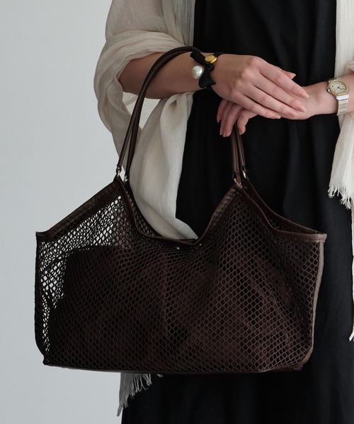 ZAKKA-BOX(ザッカボックス)の「メッシュトートバッグ(トートバッグ・レディース・ブラウン/ブラック・FREE)」の14枚目の写真