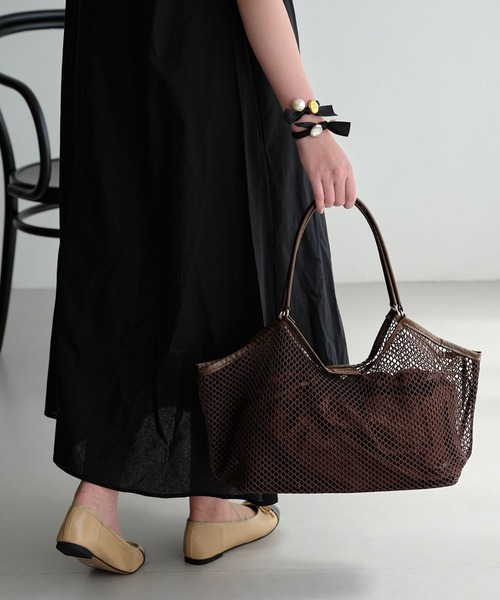 ZAKKA-BOX(ザッカボックス)の「メッシュトートバッグ(トートバッグ・レディース・ブラウン/ブラック・FREE)」の6枚目の写真
