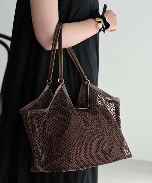 ZAKKA-BOX(ザッカボックス)の「メッシュトートバッグ(トートバッグ・レディース・ブラウン/ブラック・FREE)」の8枚目の写真