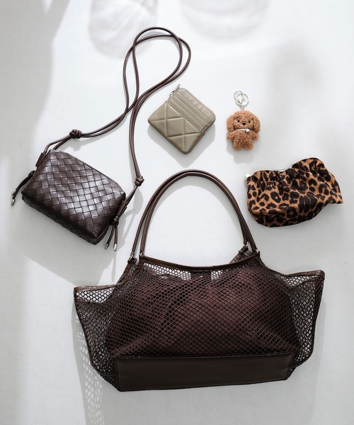 ZAKKA-BOX(ザッカボックス)の「メッシュトートバッグ(トートバッグ・レディース・ブラウン/ブラック・FREE)」の4枚目の写真