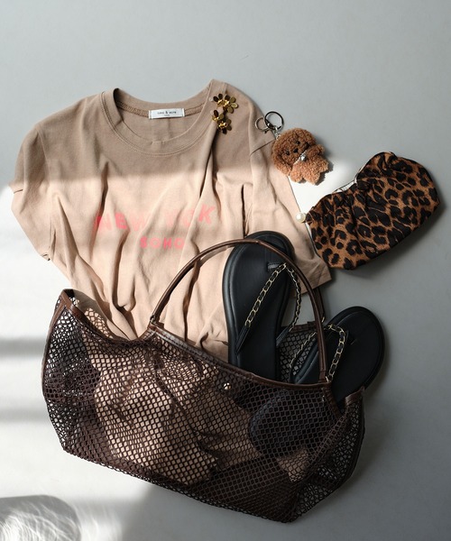 ZAKKA-BOX(ザッカボックス)の「メッシュトートバッグ(トートバッグ・レディース・ブラウン/ブラック・FREE)」の5枚目の写真