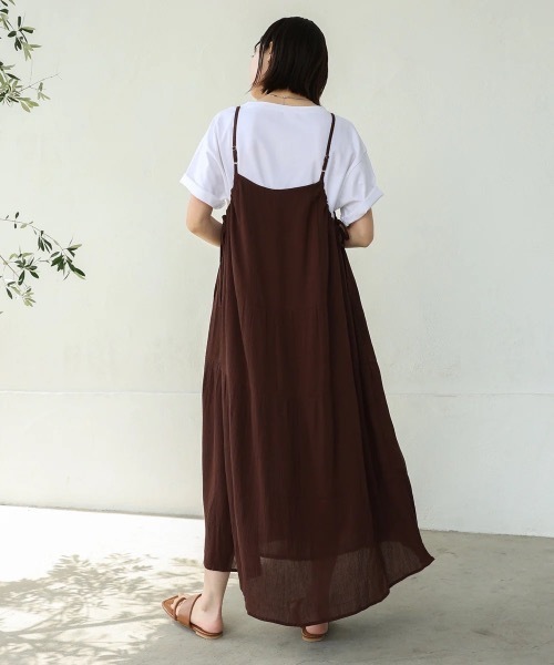 Bou Jeloud（ブージュルード）の「レーヨンクレープキャミワンピース（ワンピース・レディース・ブラック/ブルー/ブラウン・38）」の16枚目の写真