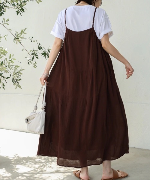 Bou Jeloud（ブージュルード）の「レーヨンクレープキャミワンピース（ワンピース・レディース・ブラック/ブルー/ブラウン・38）」の17枚目の写真