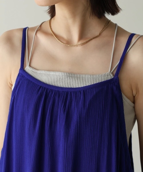 Bou Jeloud（ブージュルード）の「レーヨンクレープキャミワンピース（ワンピース・レディース・ブラック/ブルー/ブラウン・38）」の7枚目の写真