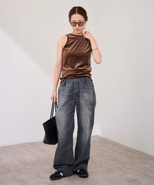 FRAMeWORK（フレームワーク）の「GREYCHORD/グレーコード NIKI NOSLEEVE（タンクトップ・レディース・ブラウン/ウッド・FREE）」の3枚目の写真