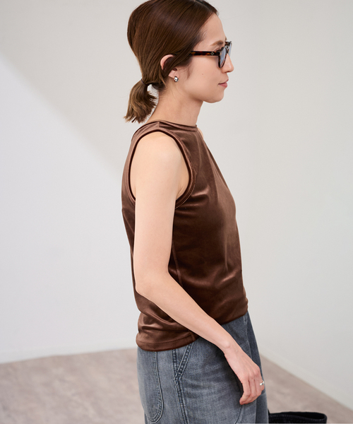 FRAMeWORK（フレームワーク）の「GREYCHORD/グレーコード NIKI NOSLEEVE（タンクトップ・レディース・ブラウン/ウッド・FREE）」の8枚目の写真