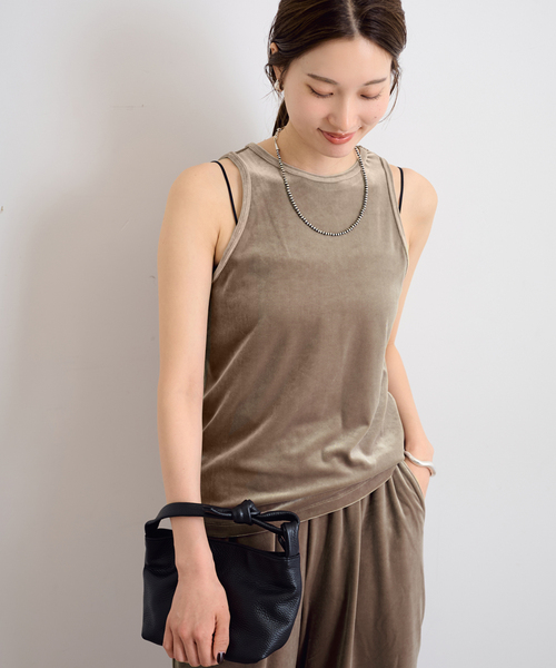 FRAMeWORK（フレームワーク）の「GREYCHORD/グレーコード NIKI NOSLEEVE（タンクトップ・レディース・ブラウン/ウッド・FREE）」の15枚目の写真