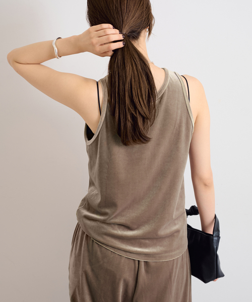 FRAMeWORK（フレームワーク）の「GREYCHORD/グレーコード NIKI NOSLEEVE（タンクトップ・レディース・ブラウン/ウッド・FREE）」の17枚目の写真