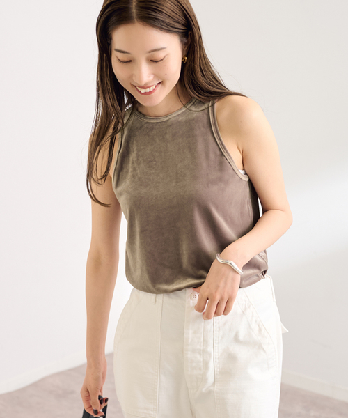 FRAMeWORK（フレームワーク）の「GREYCHORD/グレーコード NIKI NOSLEEVE（タンクトップ・レディース・ブラウン/ウッド・FREE）」の22枚目の写真